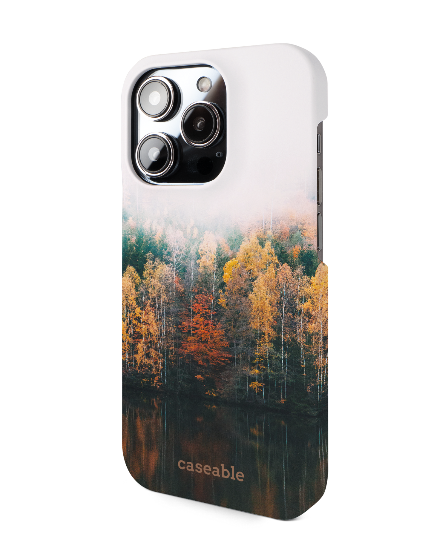 Fall Fog Hard Shell Phone Case for Apple iPhone 14 Pro: View from the right side