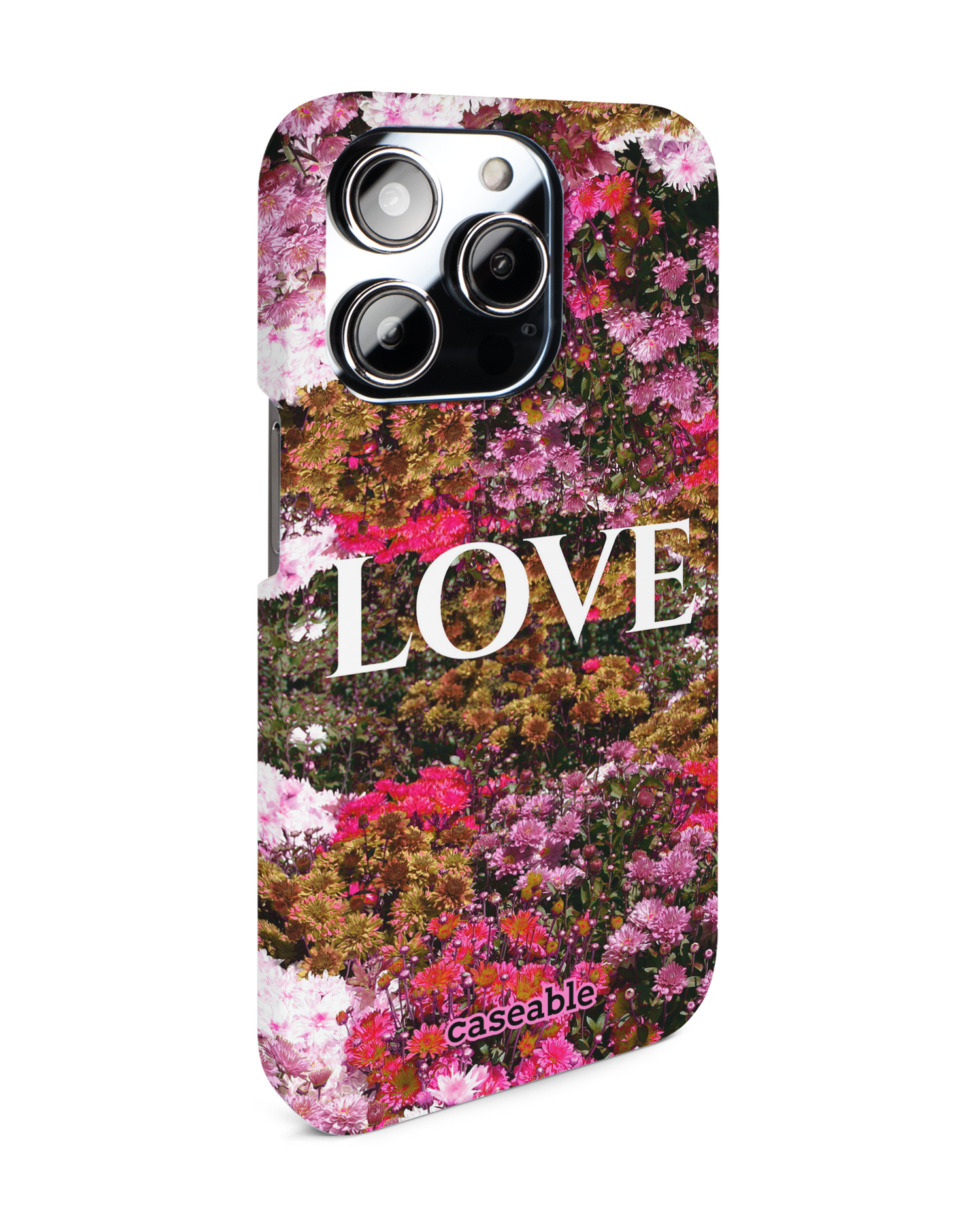 Luxe Love Hard Shell Phone Case for Apple iPhone 14 Pro: View from the left side