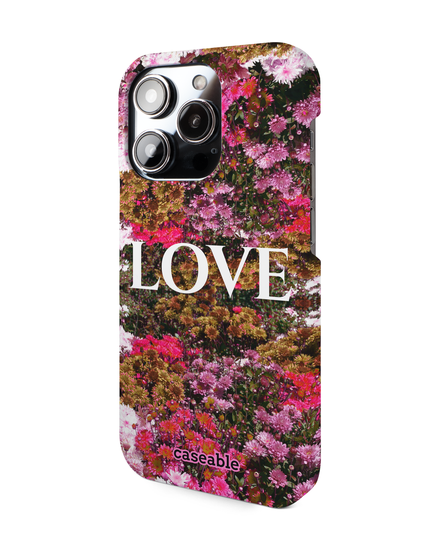 Luxe Love Hard Shell Phone Case for Apple iPhone 14 Pro: View from the right side