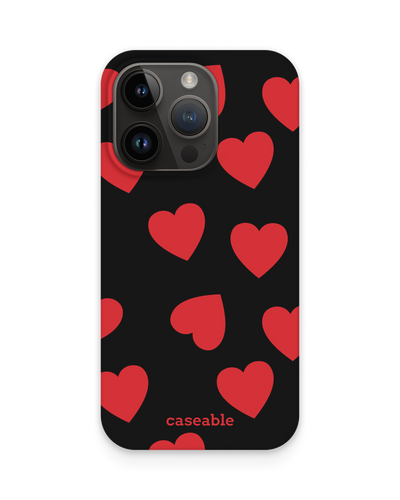 Repeating Hearts Hard Shell Phone Case for Apple iPhone 14 Pro