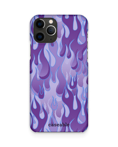 Purple Flames Hard Shell Phone Case Apple iPhone 11 Pro