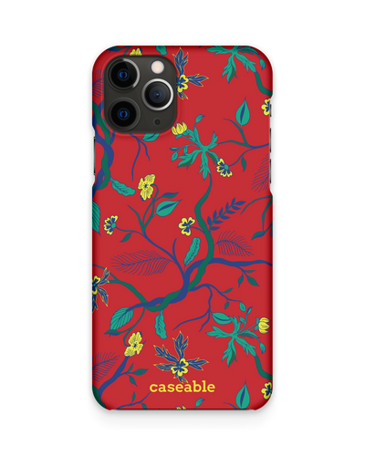 Ultra Red Floral Hard Shell Phone Case Apple iPhone 11 Pro