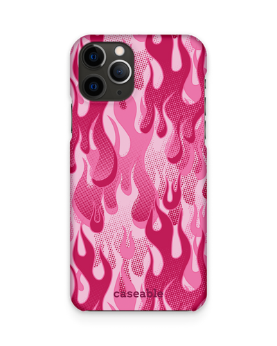 Pink Flames Hard Shell Phone Case Apple iPhone 11 Pro