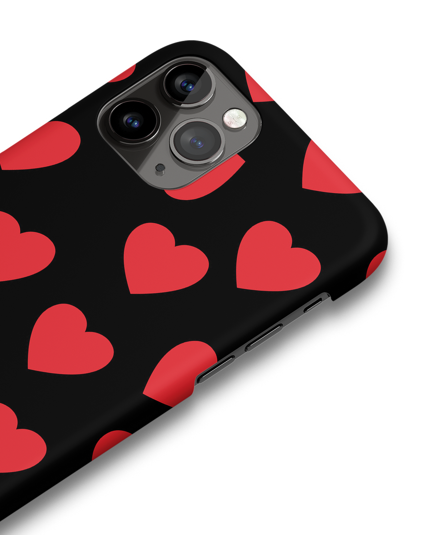 Repeating Hearts Hard Shell Phone Case Apple iPhone 11 Pro: Detail Shot