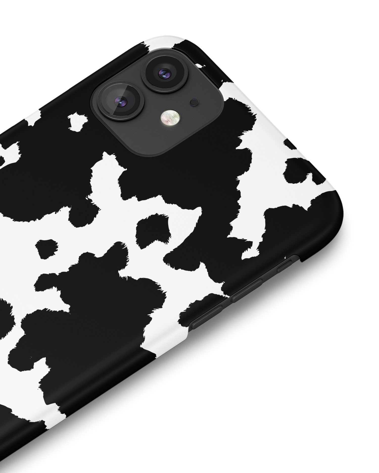 Cow Print Hard Shell Phone Case Apple iPhone 11: Detail Shot