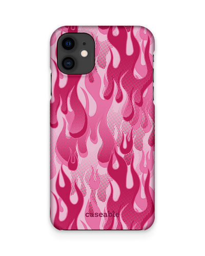 Pink Flames Hard Shell Phone Case Apple iPhone 11