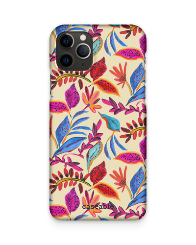 Painterly Spring Leaves Hard Shell Phone Case Apple iPhone 11 Pro Max
