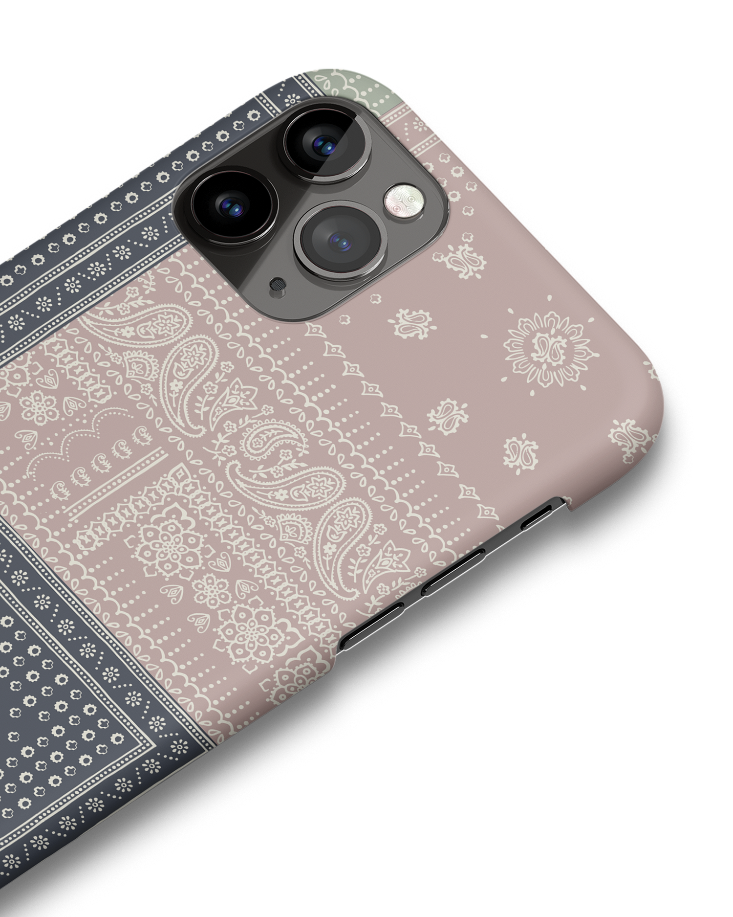 Bandana Patchwork Hard Shell Phone Case Apple iPhone 11 Pro Max: Detail Shot