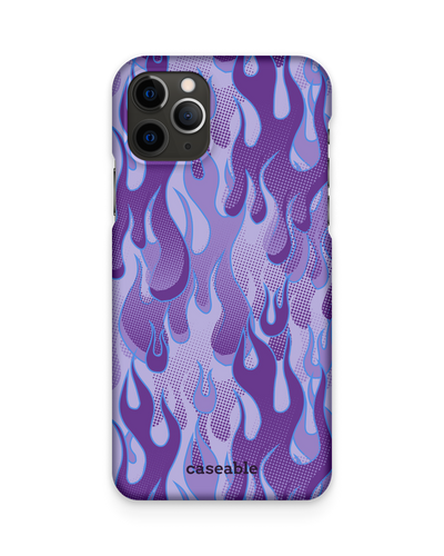 Purple Flames Hard Shell Phone Case Apple iPhone 11 Pro Max
