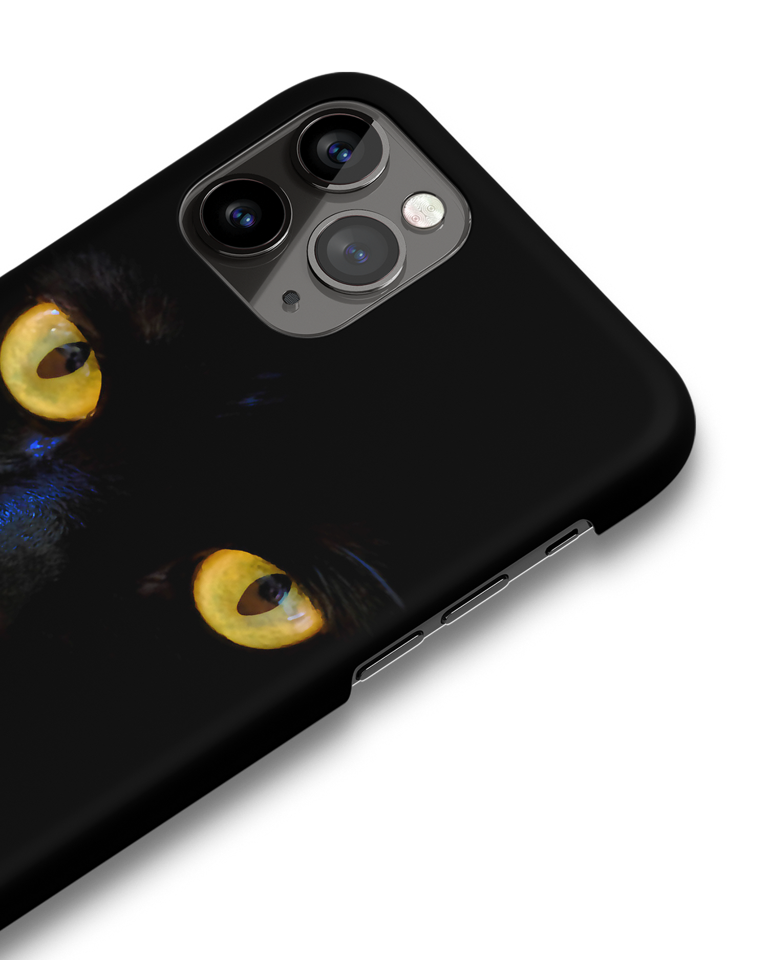 Black Cat Hard Shell Phone Case Apple iPhone 11 Pro Max: Detail Shot