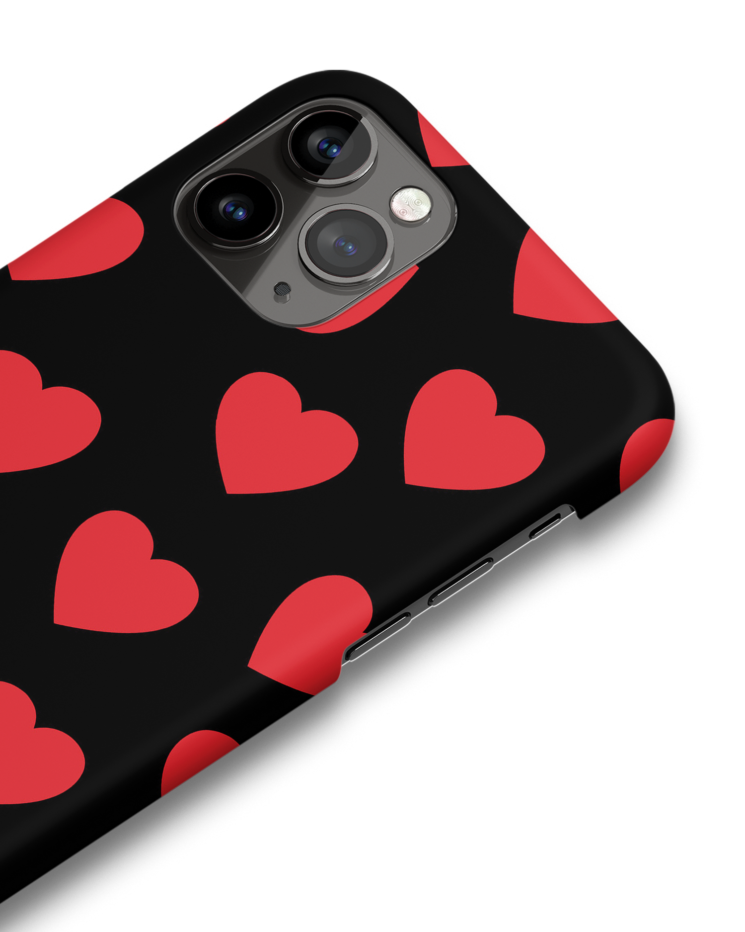 Repeating Hearts Hard Shell Phone Case Apple iPhone 11 Pro Max: Detail Shot