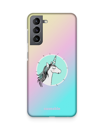Happiness Unicorn Hard Shell Phone Case Samsung Galaxy S21 Plus