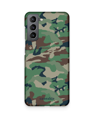 Green and Brown Camo Hard Shell Phone Case Samsung Galaxy S21 Plus