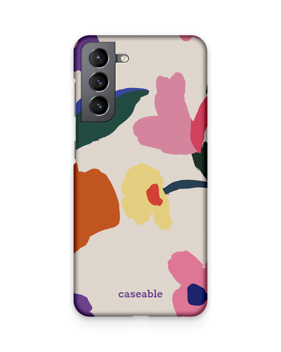 Handpainted Blooms Hard Shell Phone Case Samsung Galaxy S21 Plus