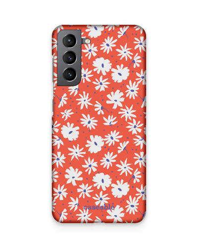 Retro Daisy Hard Shell Phone Case Samsung Galaxy S21 Plus