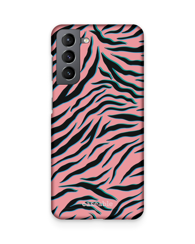 Pink Zebra Hard Shell Phone Case Samsung Galaxy S21 Plus