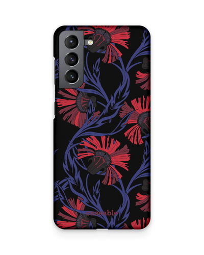 Midnight Floral Hard Shell Phone Case Samsung Galaxy S21 Plus