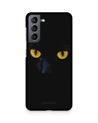 Black Cat Hard Shell Phone Case Samsung Galaxy S21 Plus