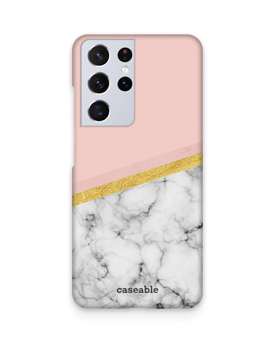 Marble Slice Hard Shell Phone Case Samsung Galaxy S21 Ultra