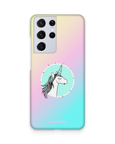 Happiness Unicorn Hard Shell Phone Case Samsung Galaxy S21 Ultra