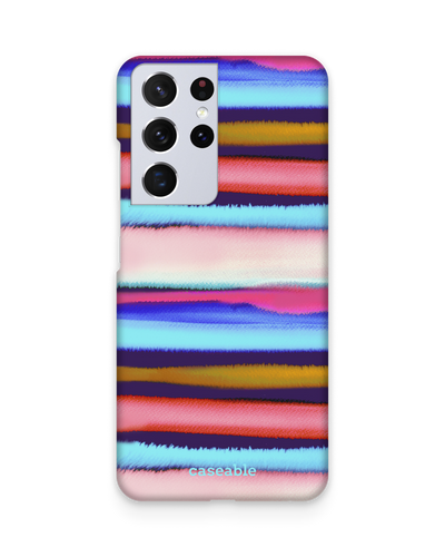 Watercolor Stripes Hard Shell Phone Case Samsung Galaxy S21 Ultra