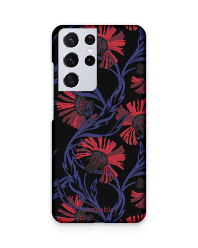 Midnight Floral Hard Shell Phone Case Samsung Galaxy S21 Ultra