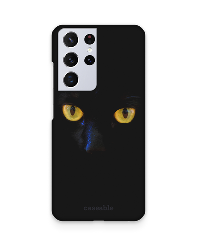 Black Cat Hard Shell Phone Case Samsung Galaxy S21 Ultra