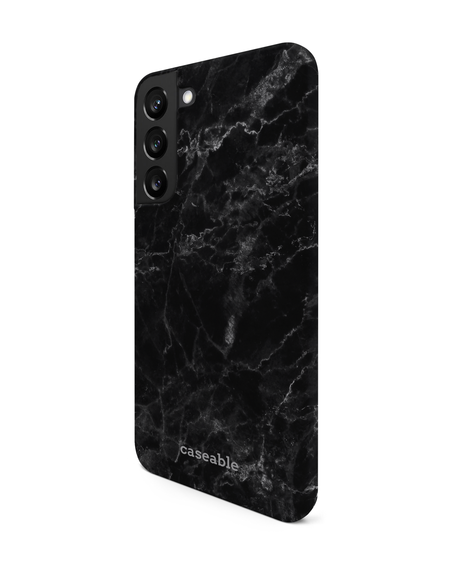 Midnight Marble Hard Shell Phone Case Samsung Galaxy S22 Plus 5G: View from the right side