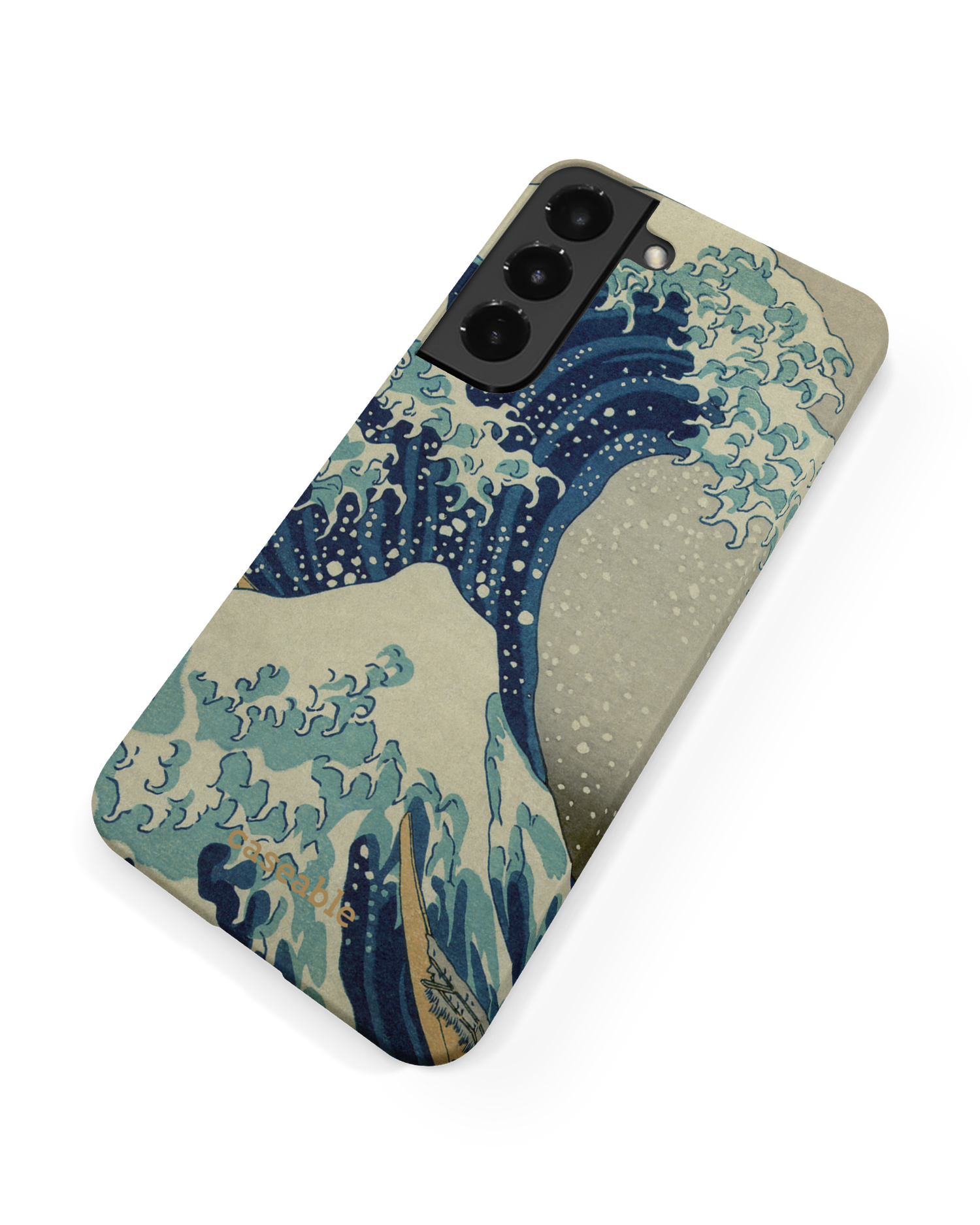 Great Wave Off Kanagawa By Hokusai Hard Shell Phone Case Samsung Galaxy S22 Plus 5G: Back View