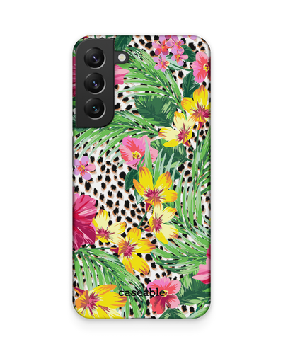 Tropical Cheetah Hard Shell Phone Case Samsung Galaxy S22 Plus 5G