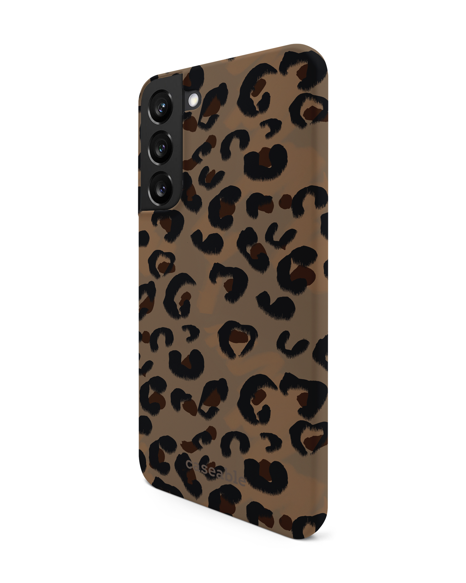 Leopard Repeat Hard Shell Phone Case Samsung Galaxy S22 Plus 5G: View from the right side