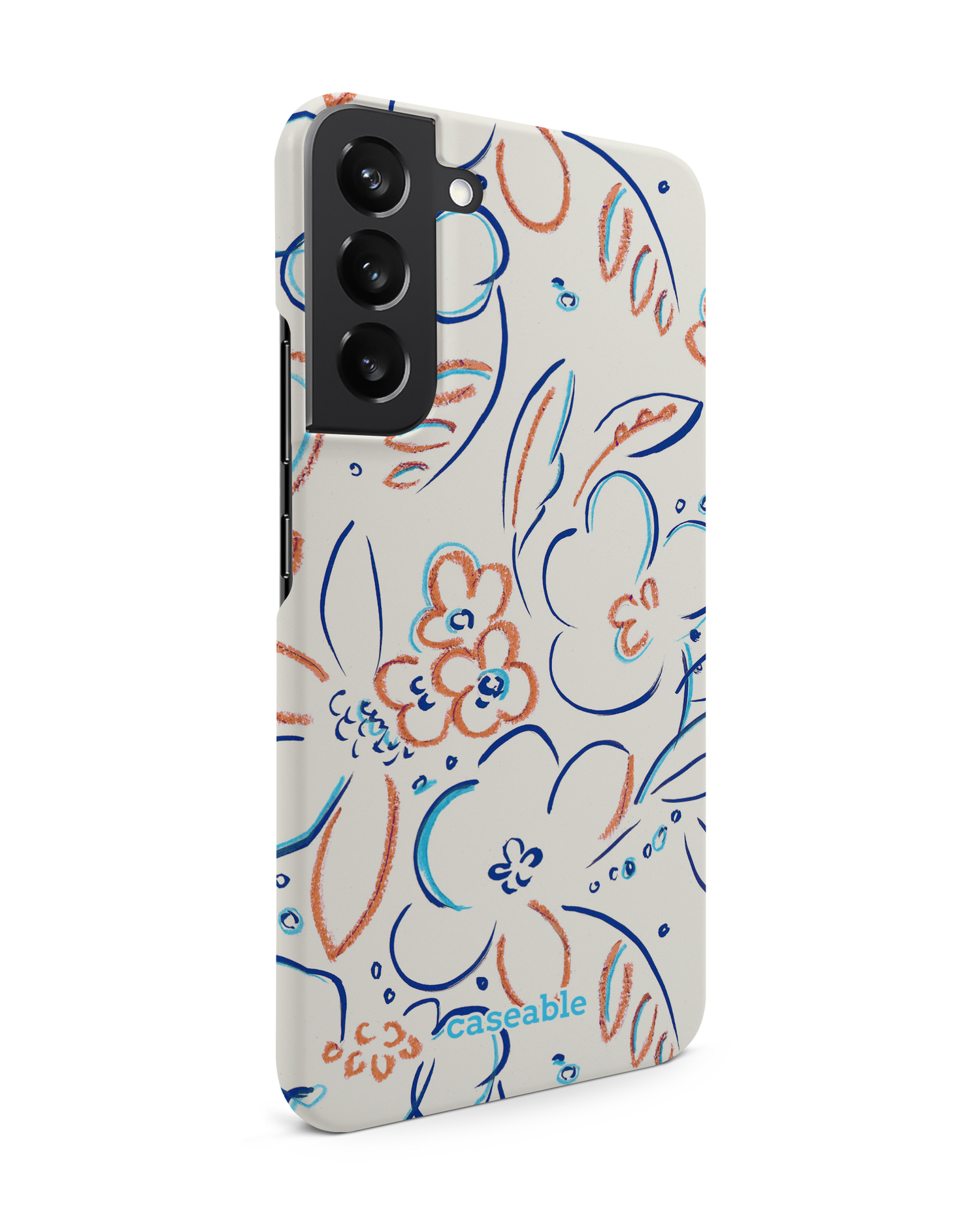 Bloom Doodles Hard Shell Phone Case Samsung Galaxy S22 Plus 5G: View from the left side