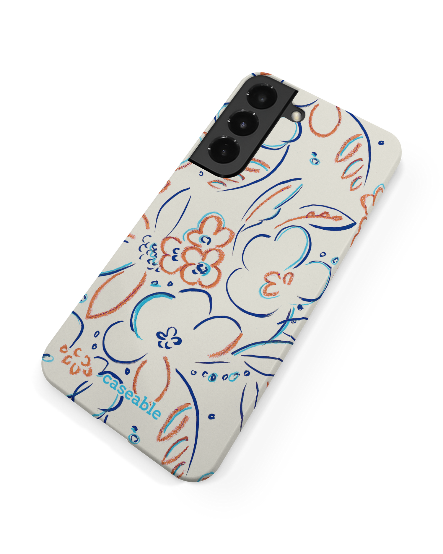 Bloom Doodles Hard Shell Phone Case Samsung Galaxy S22 Plus 5G: Back View