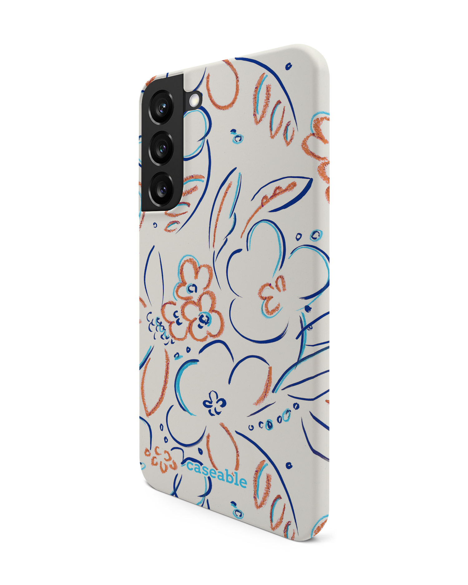 Bloom Doodles Hard Shell Phone Case Samsung Galaxy S22 Plus 5G: View from the right side
