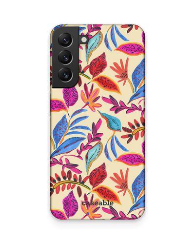 Painterly Spring Leaves Hard Shell Phone Case Samsung Galaxy S22 Plus 5G