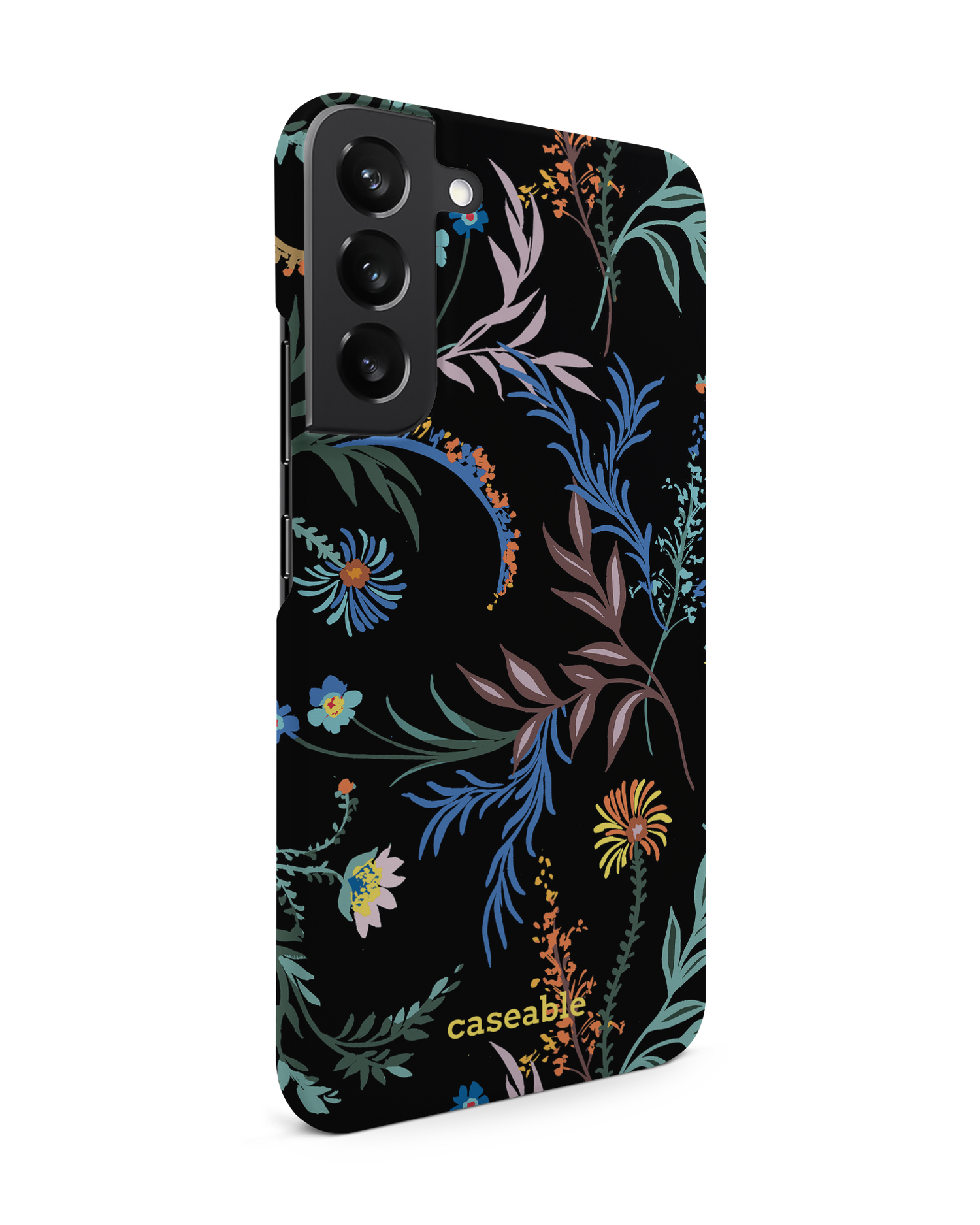 Woodland Spring Floral Hard Shell Phone Case Samsung Galaxy S22 Plus 5G: View from the left side