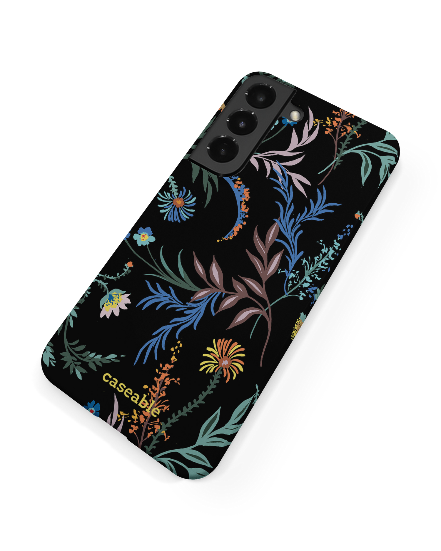 Woodland Spring Floral Hard Shell Phone Case Samsung Galaxy S22 Plus 5G: Back View