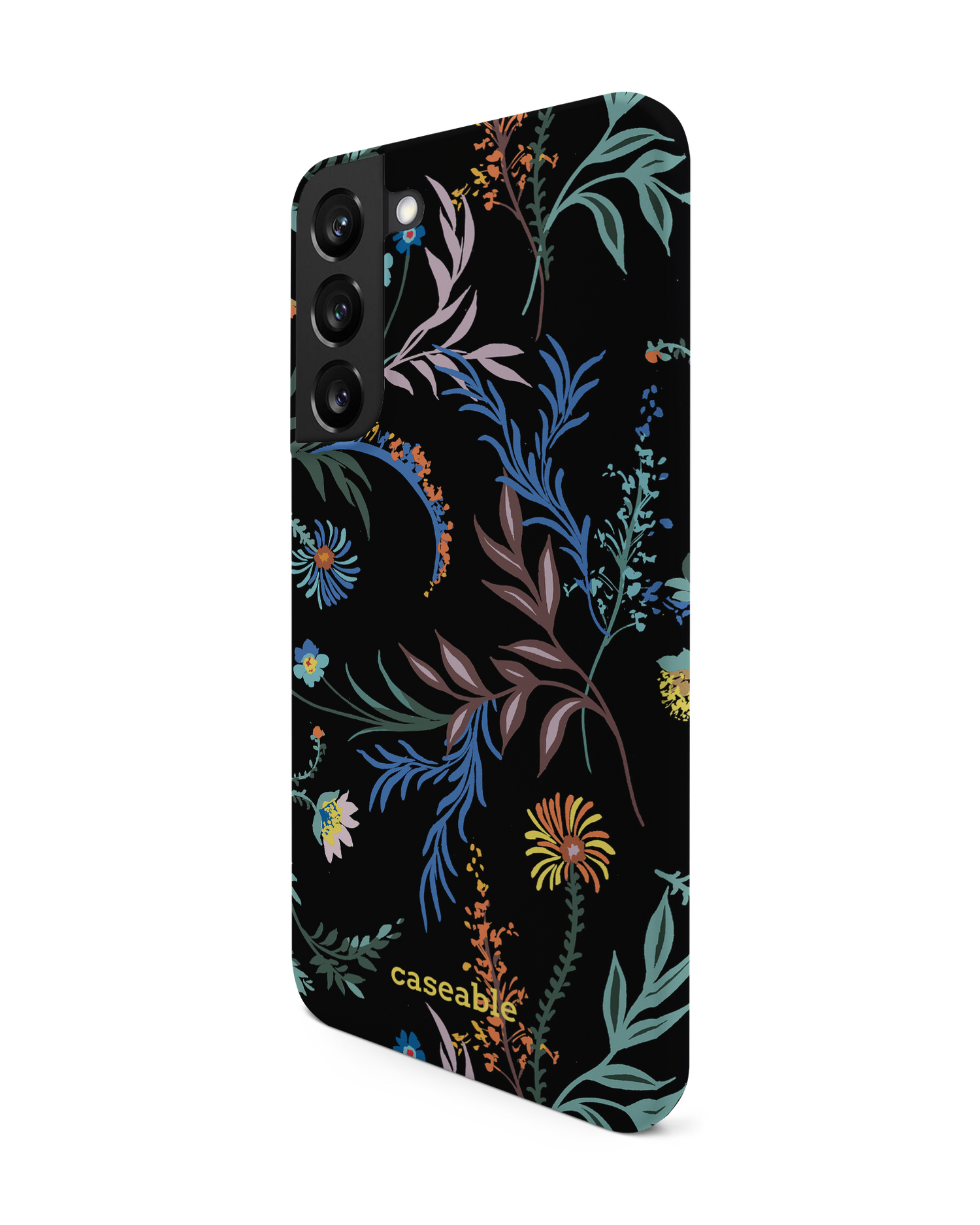 Woodland Spring Floral Hard Shell Phone Case Samsung Galaxy S22 Plus 5G: View from the right side