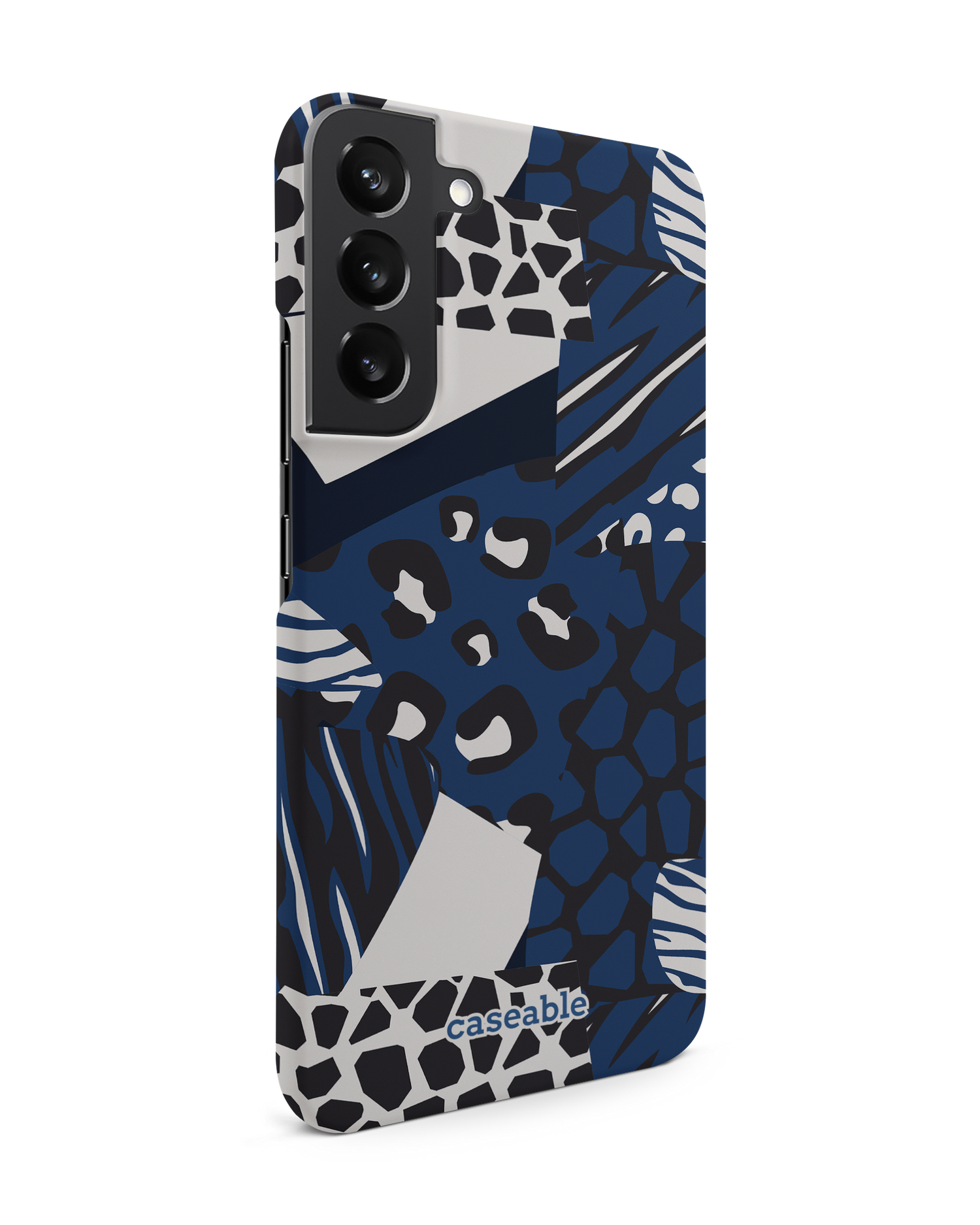 Animal Print Patchwork Hard Shell Phone Case Samsung Galaxy S22 Plus 5G: View from the left side