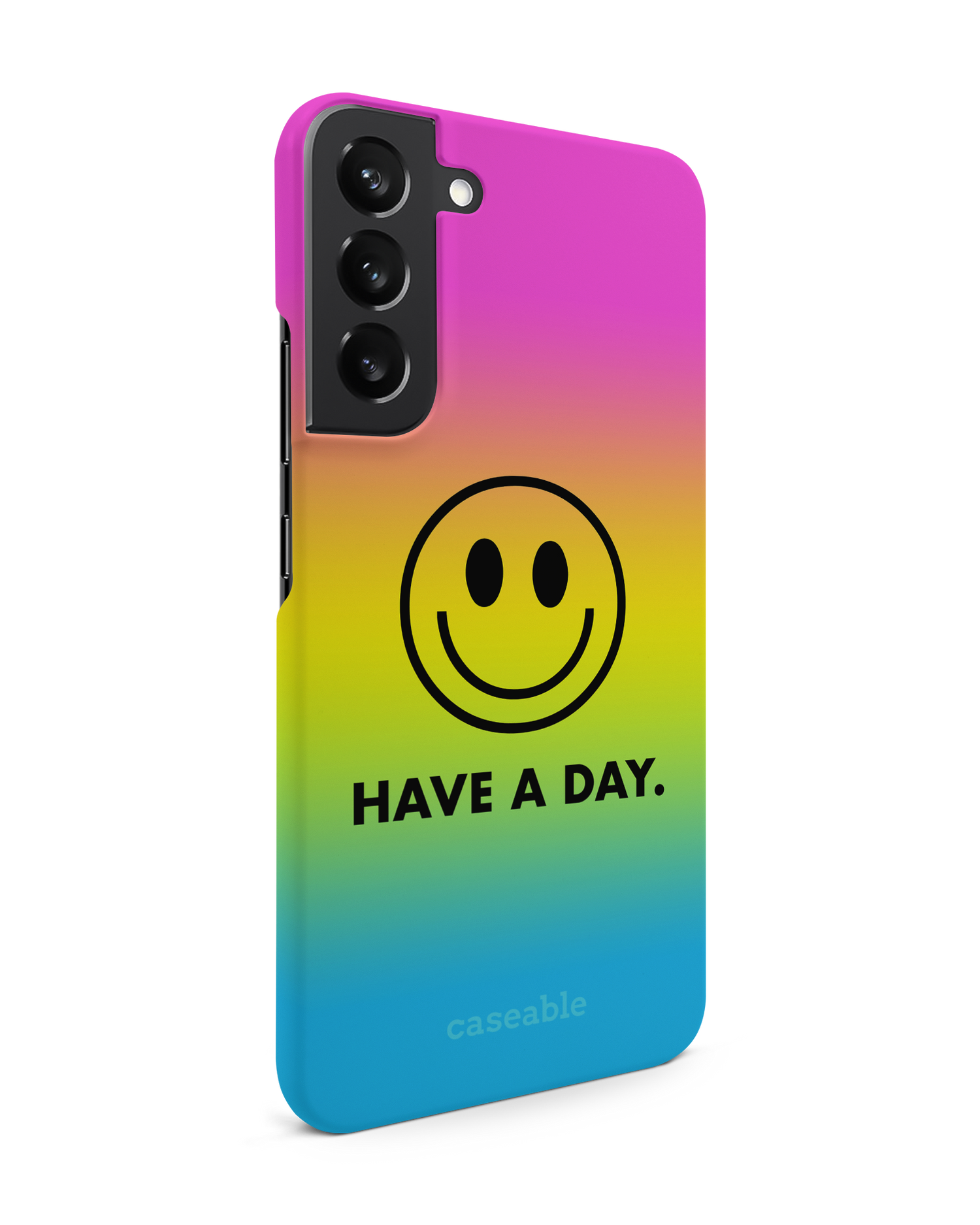 Have A Day Hard Shell Phone Case Samsung Galaxy S22 Plus 5G: View from the left side