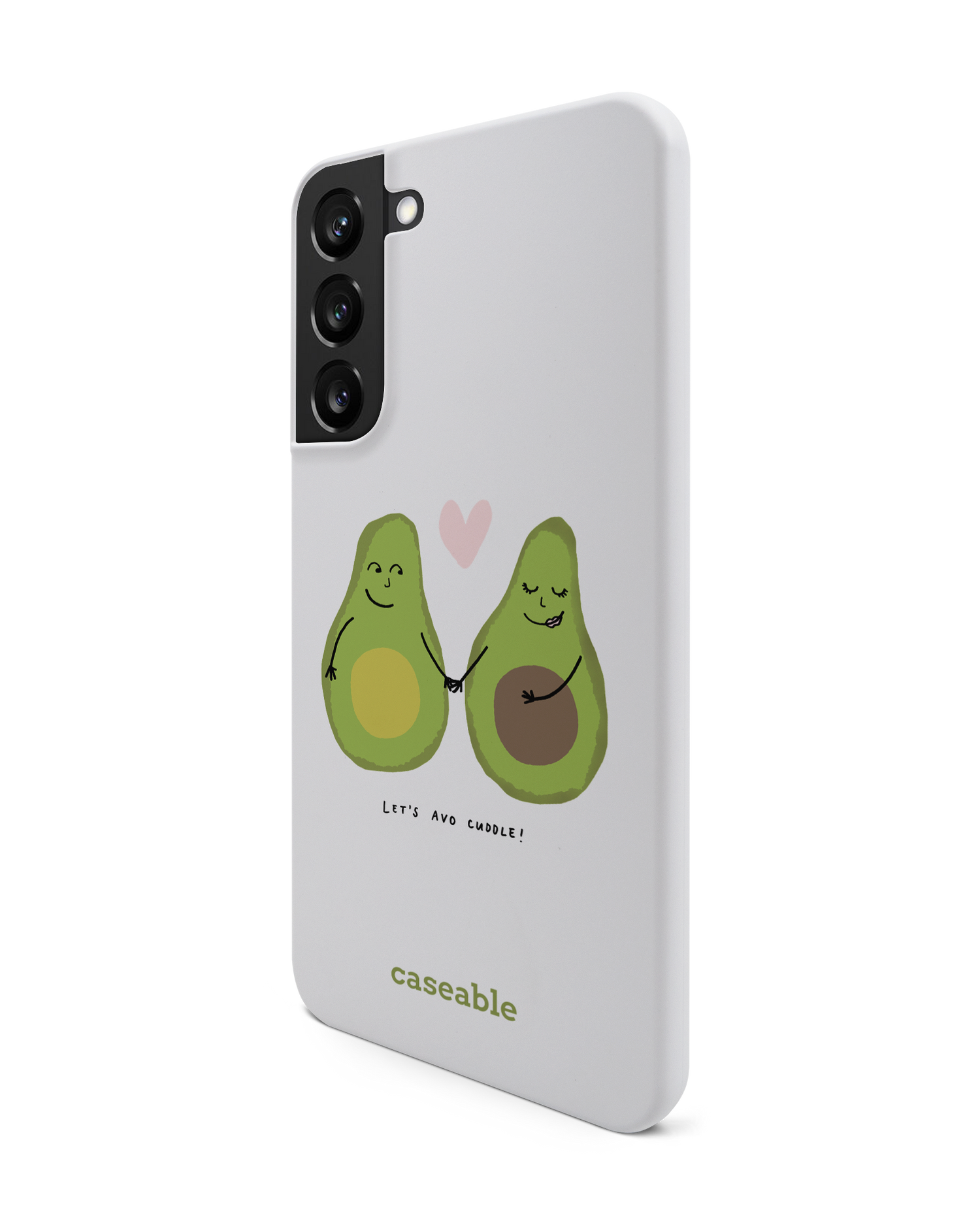 Avocado Hard Shell Phone Case Samsung Galaxy S22 Plus 5G: View from the right side