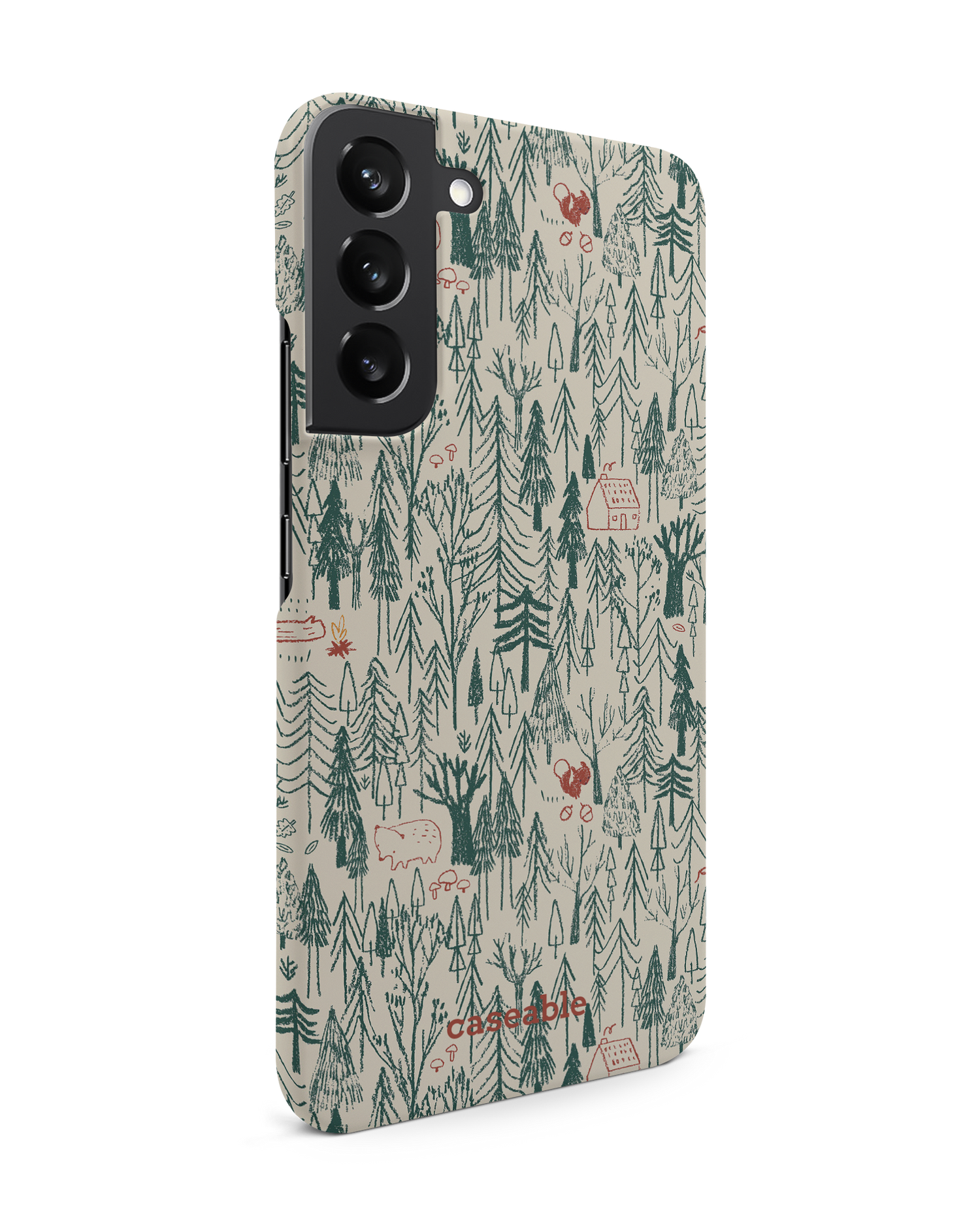Wonder Forest Hard Shell Phone Case Samsung Galaxy S22 Plus 5G: View from the left side