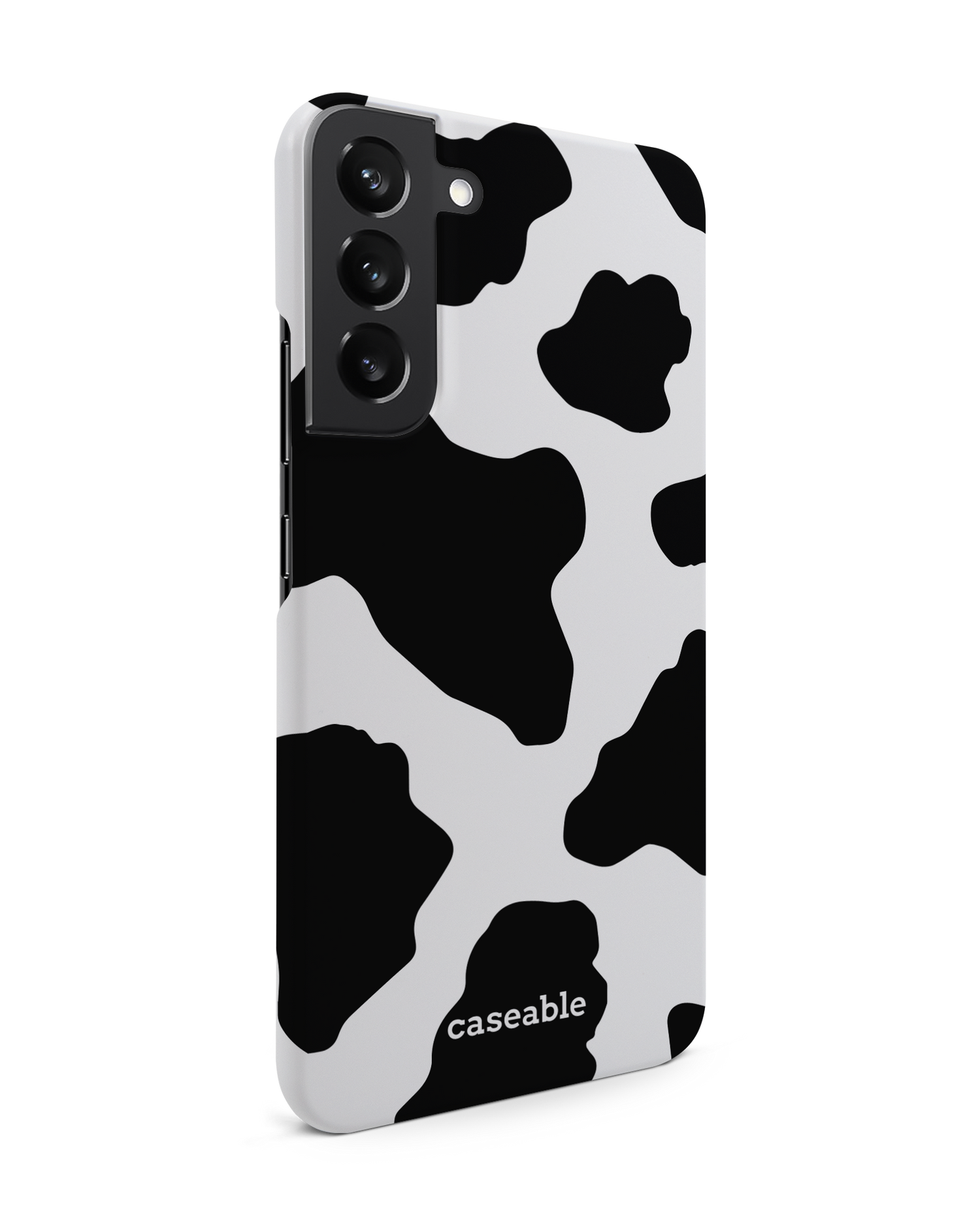 Cow Print 2 Hard Shell Phone Case Samsung Galaxy S22 Plus 5G: View from the left side