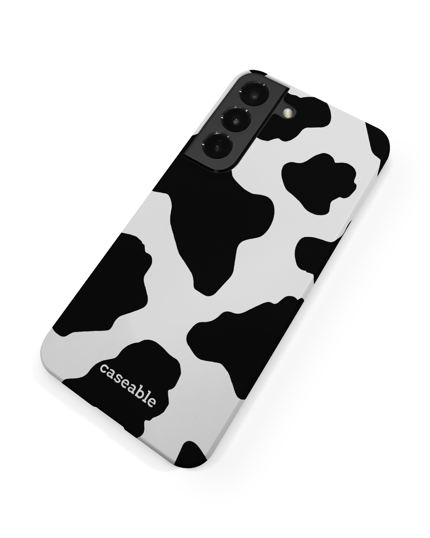 Cow Print 2 Hard Shell Phone Case Samsung Galaxy S22 Plus 5G: Back View