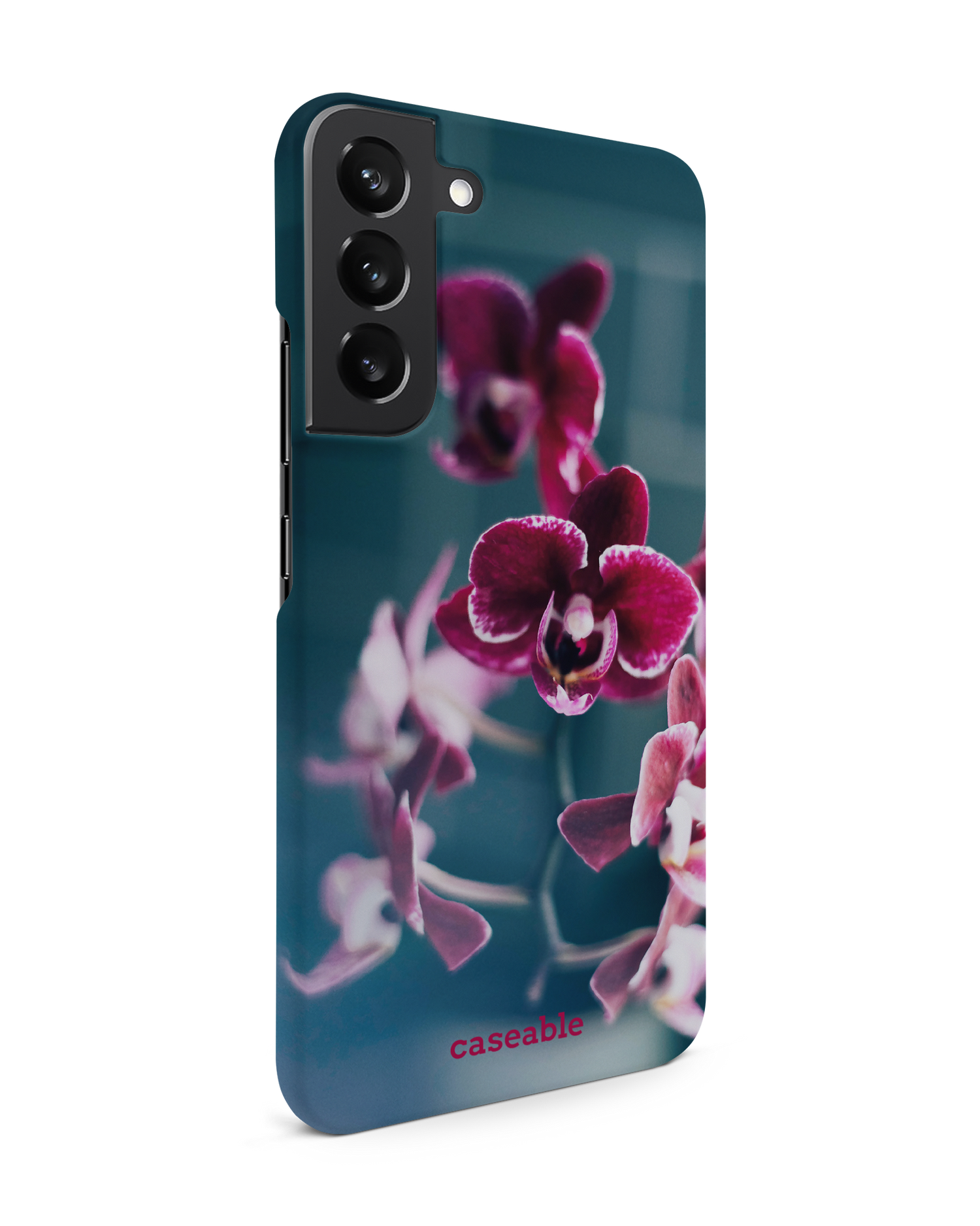Orchid Hard Shell Phone Case Samsung Galaxy S22 Plus 5G: View from the left side
