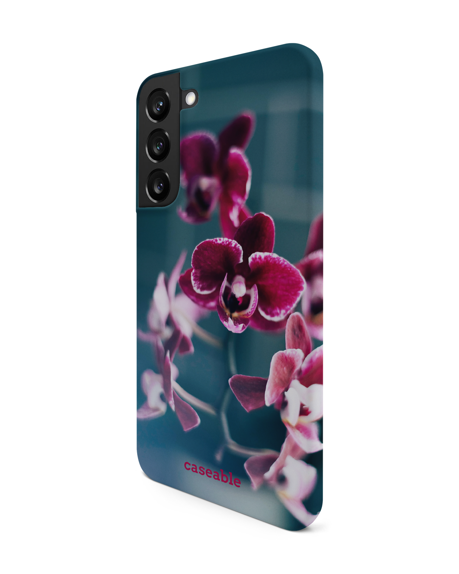 Orchid Hard Shell Phone Case Samsung Galaxy S22 Plus 5G: View from the right side