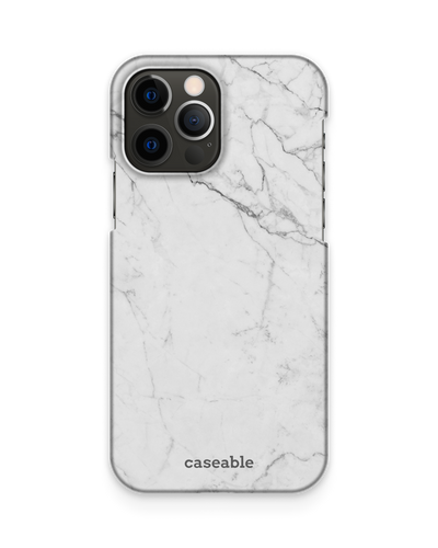 White Marble Hard Shell Phone Case Apple iPhone 12 Pro Max