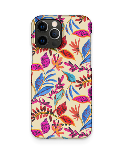 Painterly Spring Leaves Hard Shell Phone Case Apple iPhone 12 Pro Max