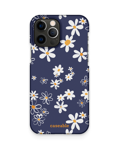 Navy Daisies Hard Shell Phone Case Apple iPhone 12 Pro Max