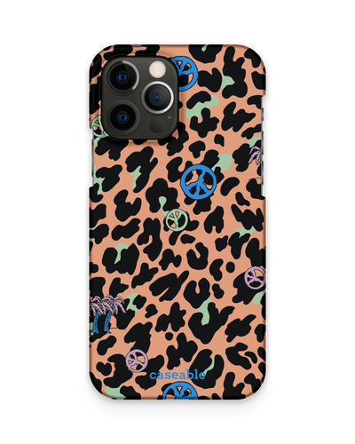 Leopard Peace Palms Hard Shell Phone Case Apple iPhone 12 Pro Max